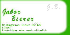 gabor bierer business card